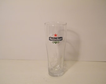 Heineken Pilsner Glass Red Star Series, Vintage Tall glass for your barware collection