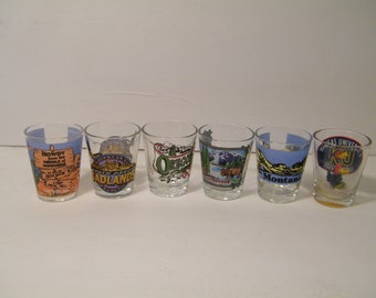 Choice Souvenir Shot Glasses from Washington Oregon Montana South Dakota Yellowstone Kansas, travel memories