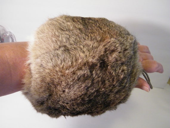 Vintage Rabbit Fur Ladies Muffler handmade soft r… - image 1