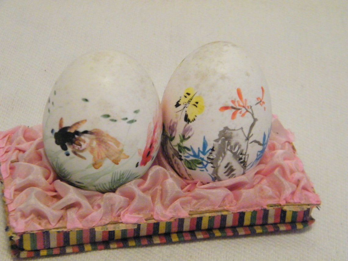 Hand Painted Blown Eggs Art in Easter Decorative style Etsy