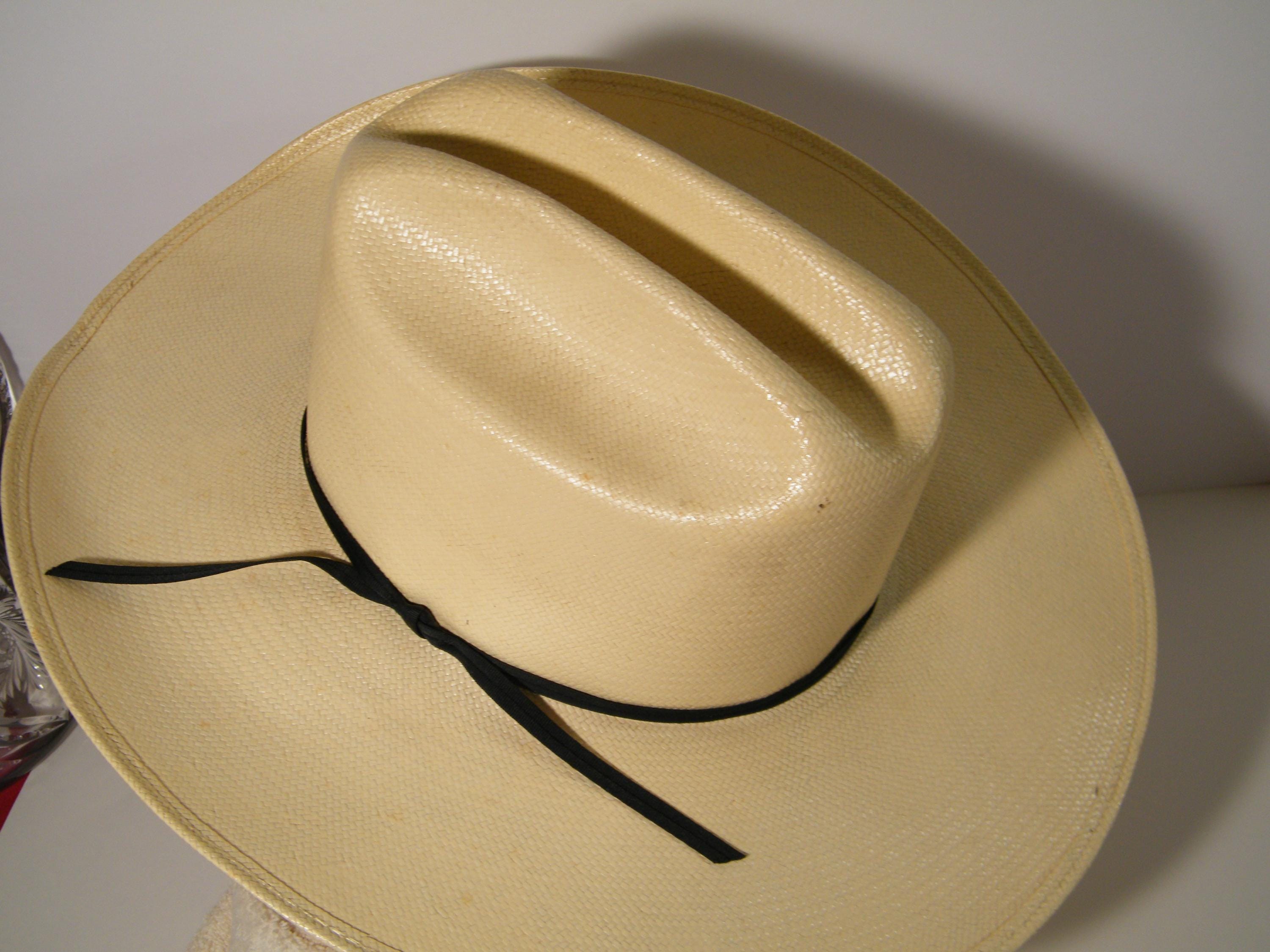 Vintage Resistol Shantung Panama Western Hat Self Conforming Size