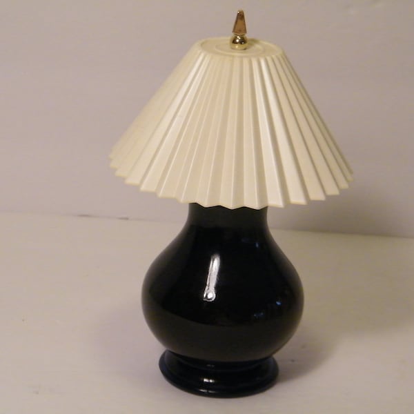 Avon Ming Blue Lamp with Charisma Foaming Bath Oil inside, Vintage Mini Lamp decanter would add touch of whimsy to doll house,