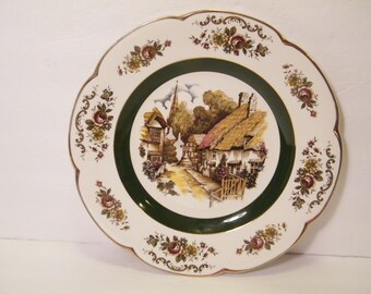 Beautiful Ascot Service Plate from Wood and Sons in the White Alpine Pattern, Vintage Decorative Wall plate adds charms to any room, 10.5 in