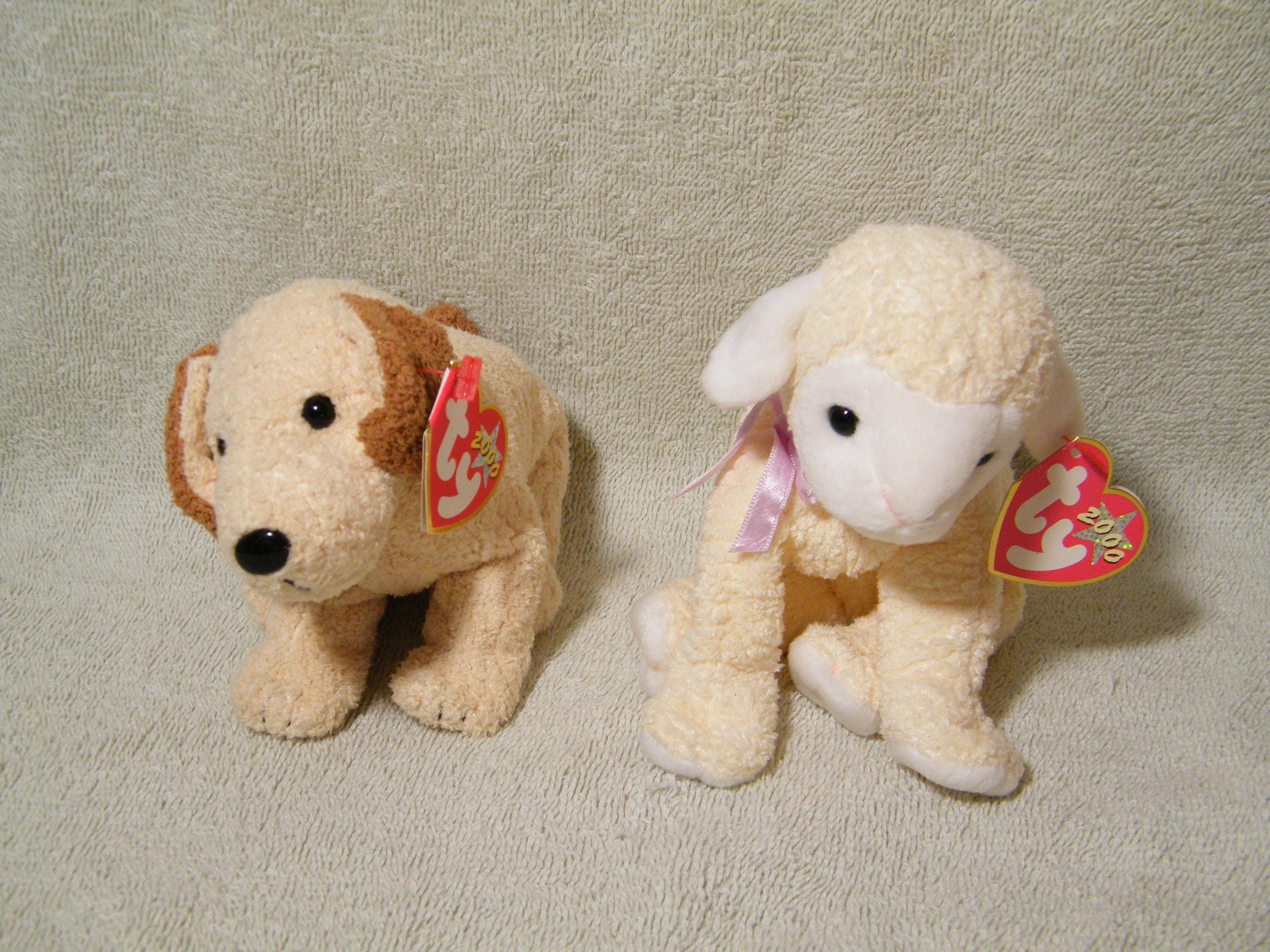 CHOICE Ty 2000 Beanie Babies Rufus the Dog or Fleecie the Lamb