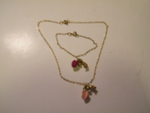 Necklace and Bracelet Set with Turtle Charm for C… - image 1