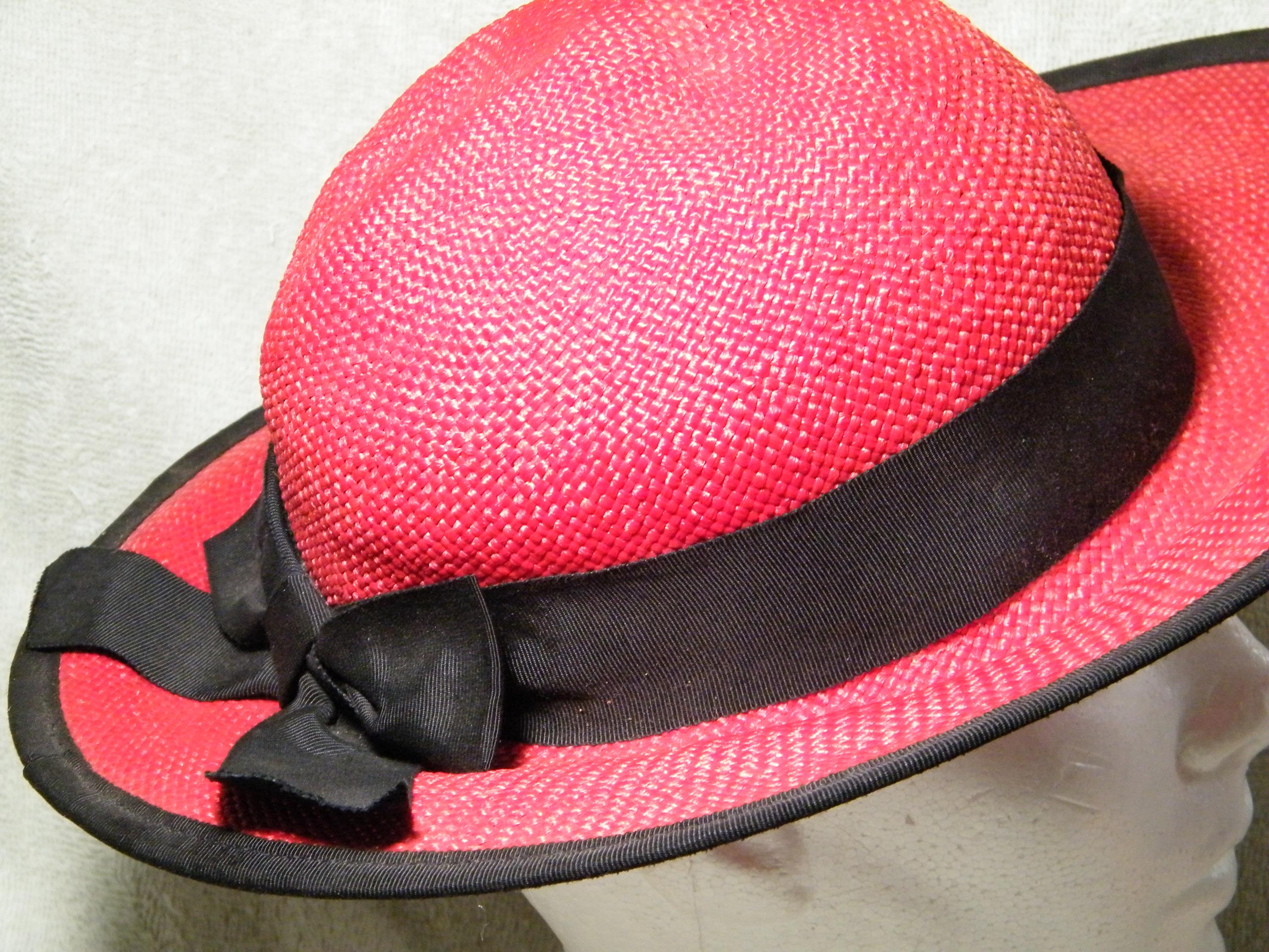 Vintage Sonni Hat Straw Red Net Ponytail Hole Vintage Sonni Hat - Etsy main image 2