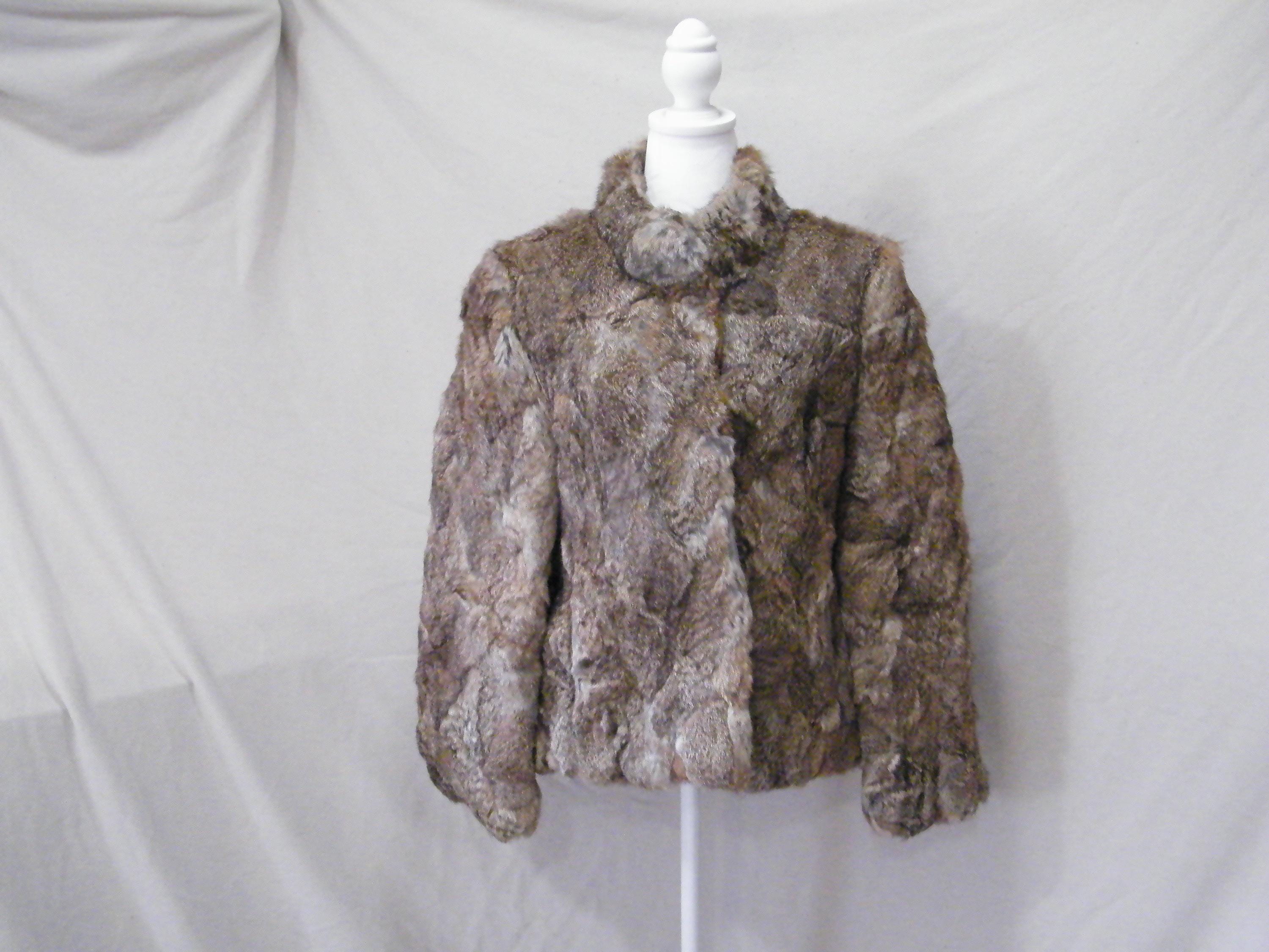 Mademoiselle Rabbit Fur Jacket Hip Length Size Large Mademoiselle Rabbit Fur Jacket Hip Length Size Large