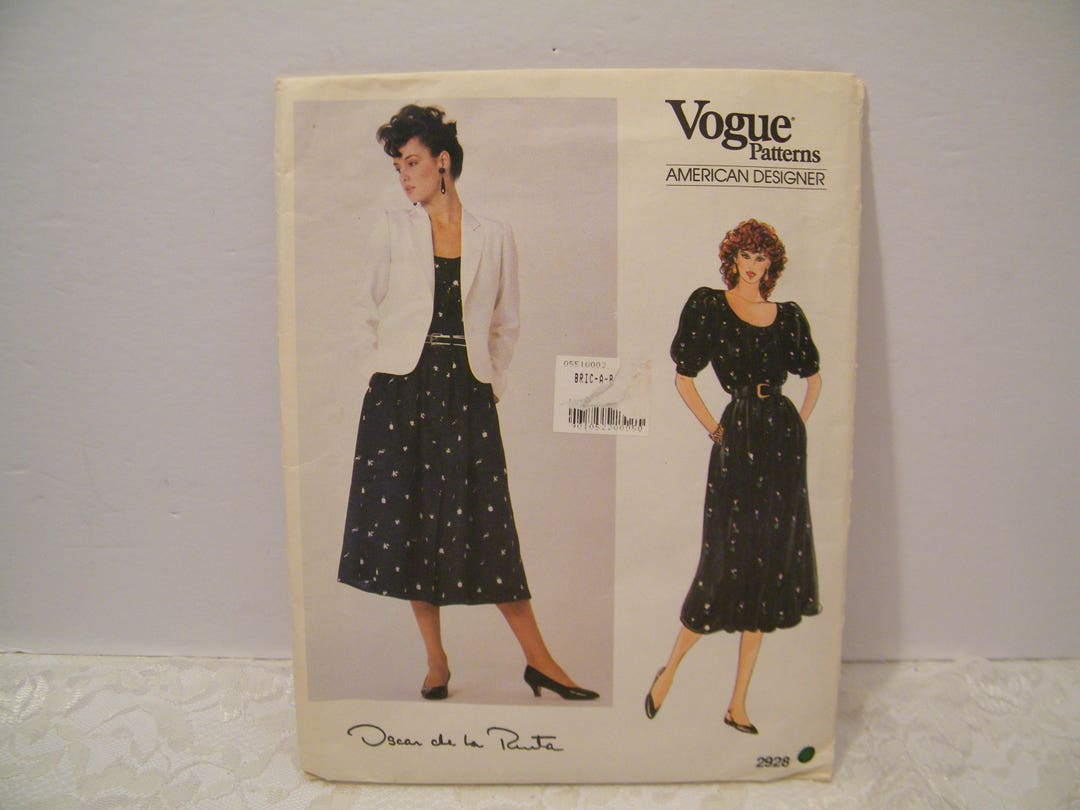 Vogue 2928 Oscar De La Renta Designer Pattern, Uncut, Vintage DIY ...