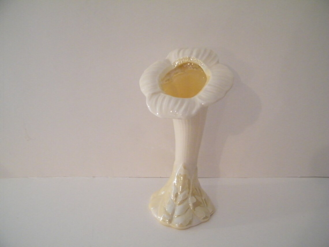 Belleek Flower Petal Vase vintage mid century fine porcelain Etsy