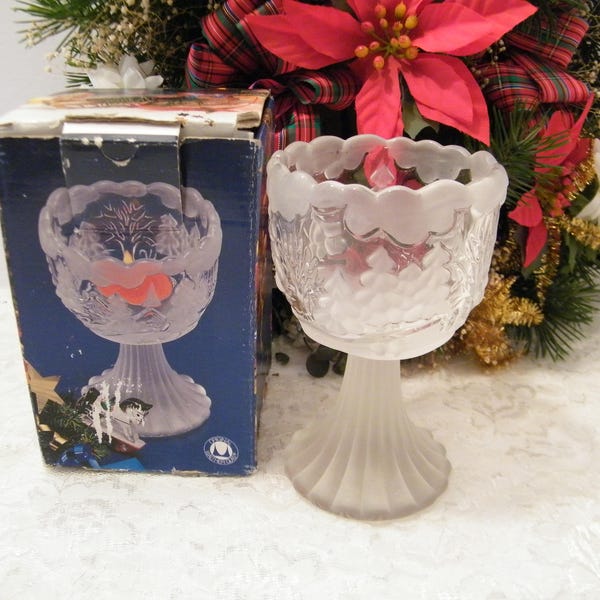 Frosted Hurricane Candle Holder Etsy