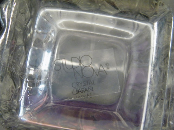 Mikasa Studio Nova Luay Crystal Vase Vintage Square Tall Vase Etsy