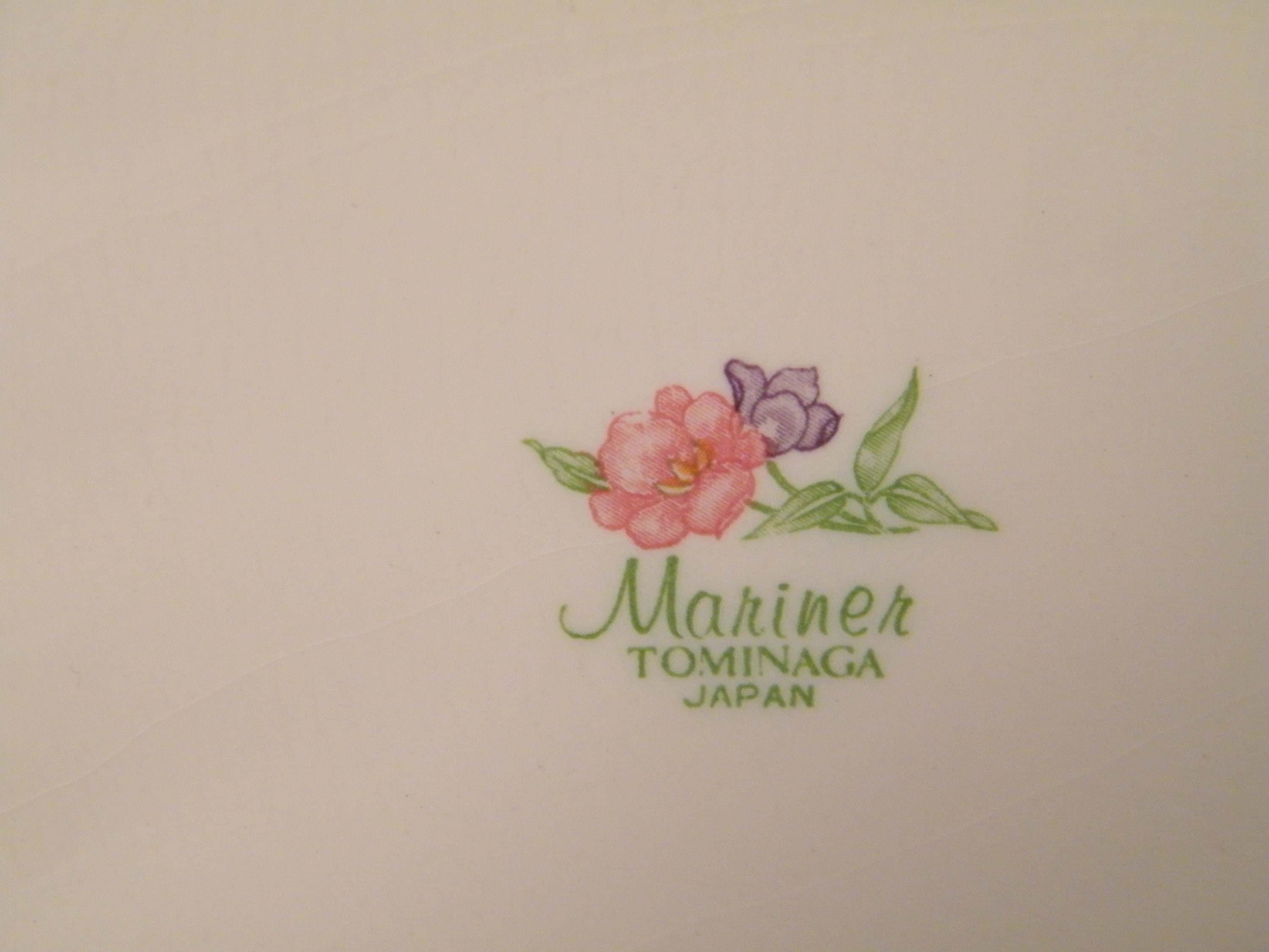 Mariner Tominaga Shell Platter With Floral Pattern, Vintage 12 in 