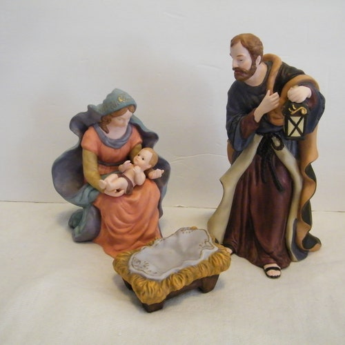 Lund's Lites Nativity Holy Family Mary Joseph Baby Jesus Etsy