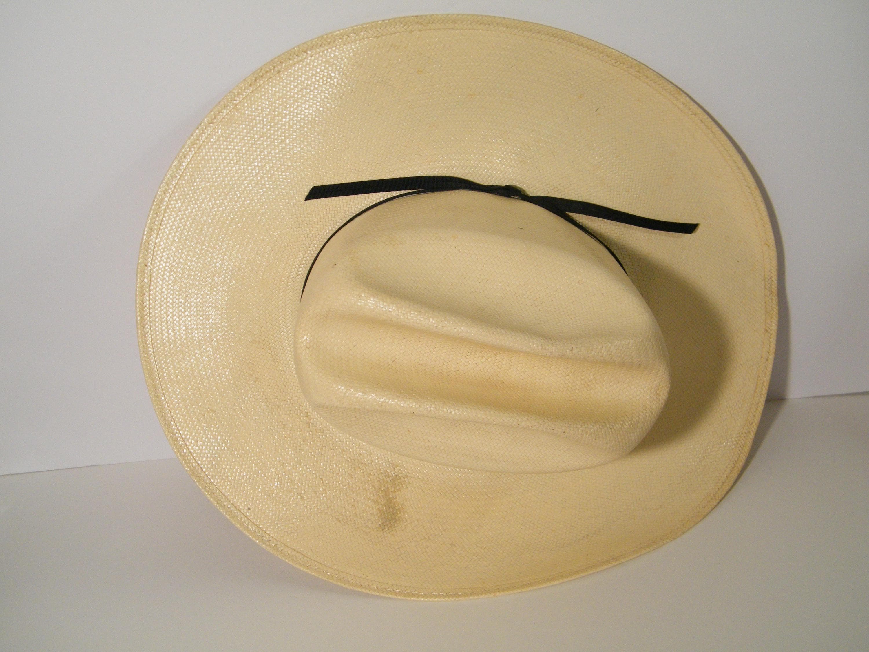 Vintage Resistol Shantung Panama Western Hat Self Conforming 