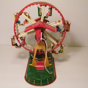 Vintage Wind up Ferris Wheel by JW World, Made in Germany, Works