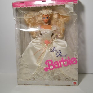 Barbie Dream Bride Doll New In Box 1991, Vintage NIB Barbie Collectible Wedding Dress Barbie by Mattel