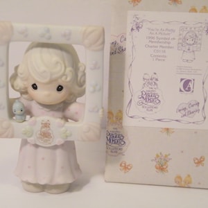Precious Moments You&#39;re Pretty As a Picture Figurine In Box, Vintage 1996 Collectible is Symbol of Club Charter Memebership, CMC0116