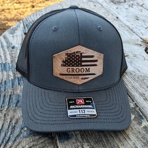 Groom Hat , Wedding Hat , Custom Richardson Hat , American Hat , Best Man Hat , Wedding Party Hats , Groomsmen Gifts , Bachelor Party Hats