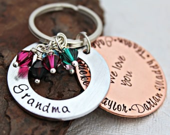 Grandma Keychain - Mom Keychain - Secret Message - Nana Gift - Aunt Keychain - Sister Gift - Anniversary Gift - Graduation Gift - Love you