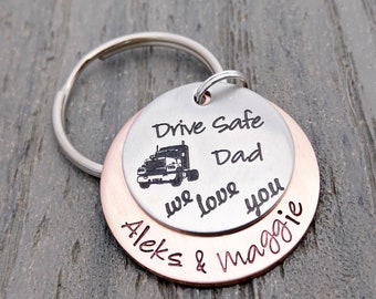 St Christopher keyring wagon truck driver gift Dad husband valentines day gift