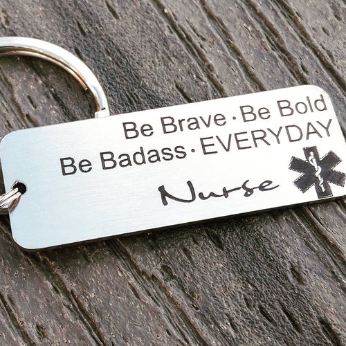 Personalized Nurse Keychain RN LPN Nursing School Graduation Etsy