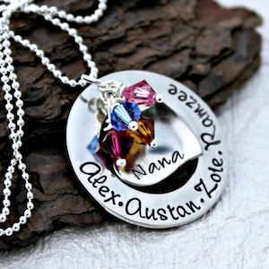 Nana Birthstone Necklace Nana Gift Mothers Day Gift for Nana