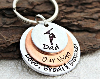 Lineman Keychain - Journeyman Keychain - Lineman - Lineman Daddy - Dad Keychain - Lineman Dad - Power Lineman - Lineman Gift - Lineman Wife