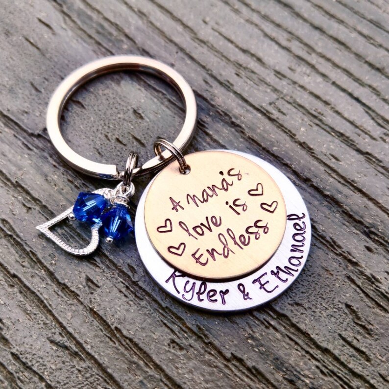 Nana Keychain Nana's Love is Endless Gift for Nana Etsy