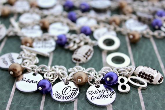 Football Mom Charm Bracelet Team Mom Gift Team Mom Bracelet Football  Bracelet Football Jewelry Team Charm Bracelet Team Gifts 