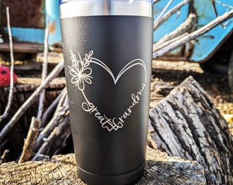 Great Grandma Cup - Custom Tumbler - Grandma Gift - Mother's Day Gift - Personalized Gift - Stainless Steel Tumbler - Grandma Travel Cup