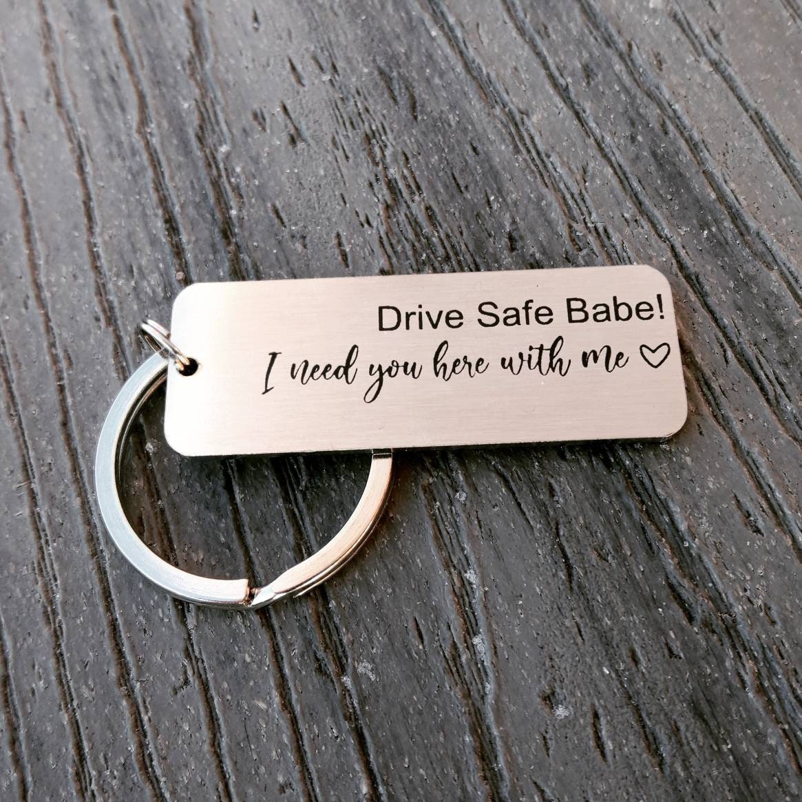 Drive Safe Keychain Stay Safe Keychain Drive Safe Gift Etsy
