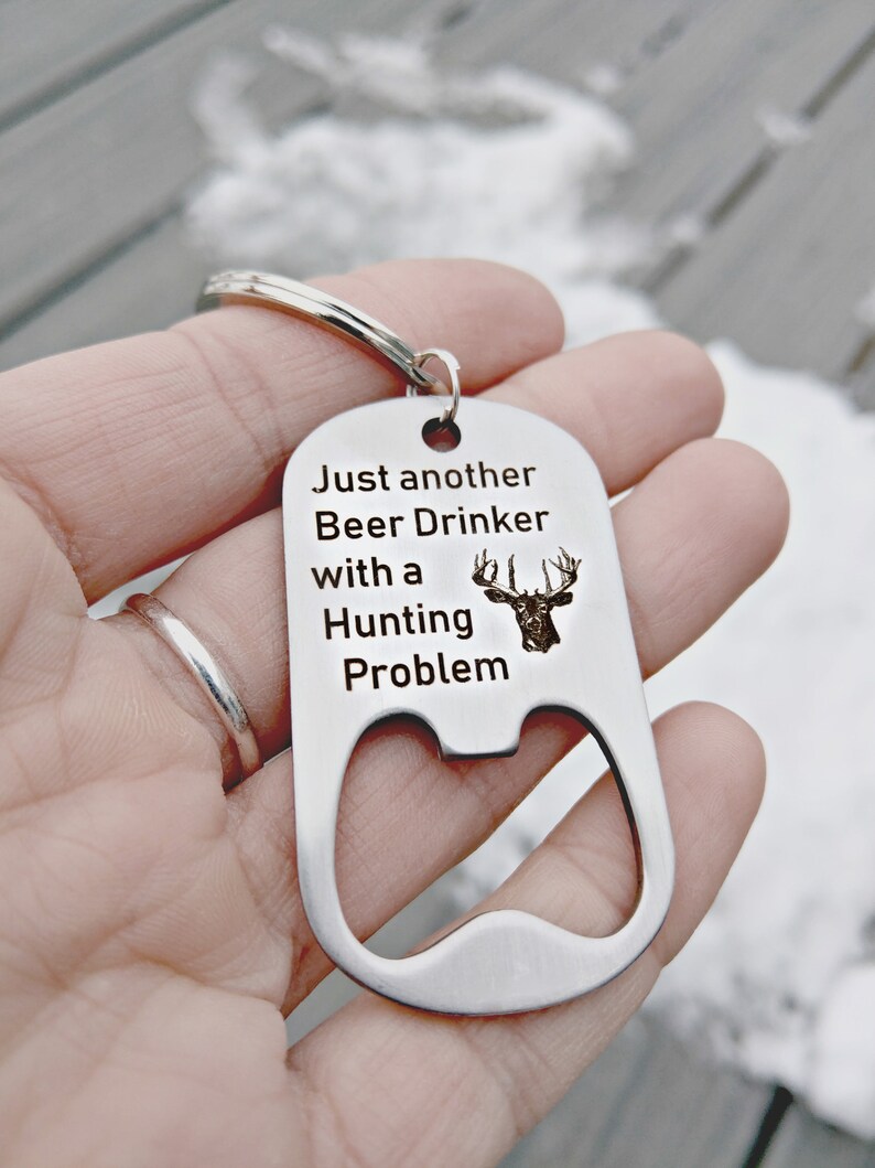 Hunting Keychain Bottle Opener Hunting Gift Duck Hunter Etsy