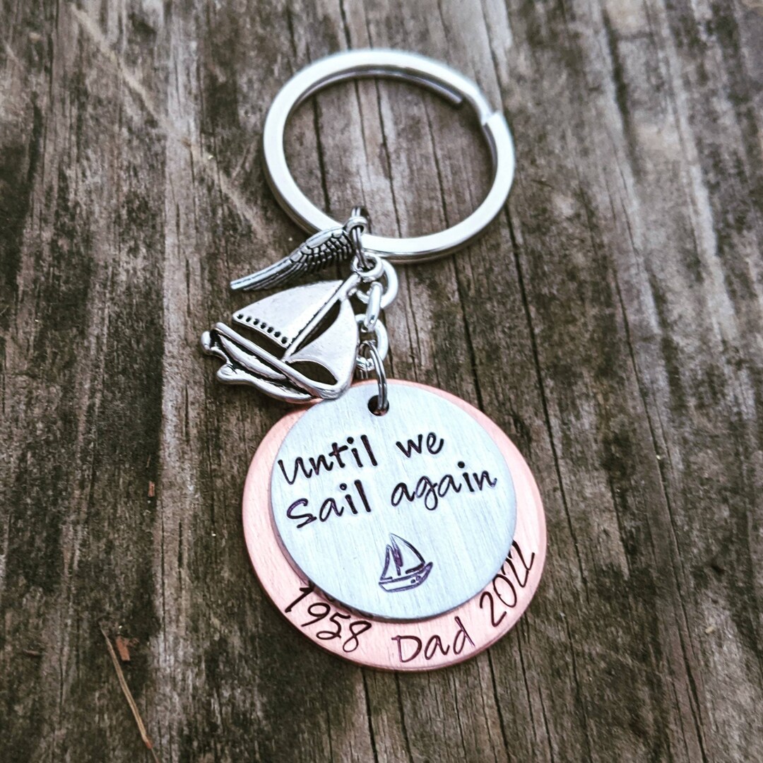 Memorial Keychain - Sailor Memorial Keychain - Loss of Dad - Loss of ...