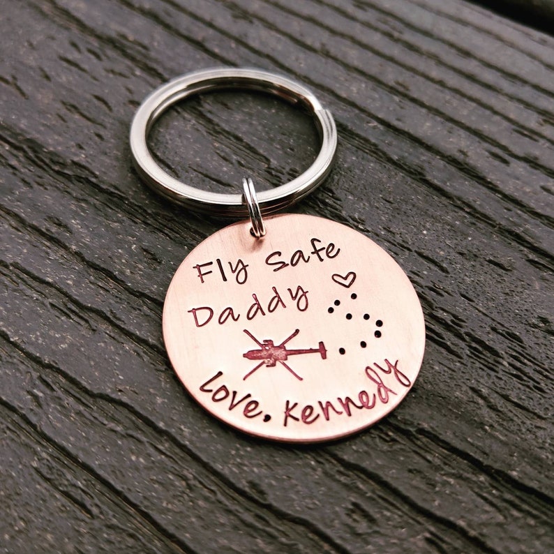 Personalized Travel Keychain Fly Safe Gift Ride Safe Etsy