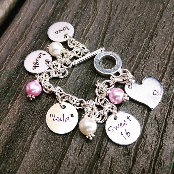 Sweet 16 Bracelet Sweet Sixteen Gift Birthday Charm Bracelet Sweet