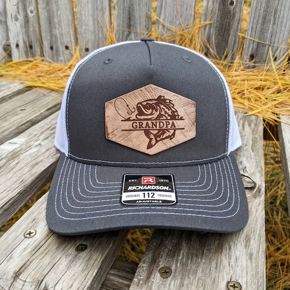 Grandpa Hat Papa Hat Richardson Hat Fisherman Hat Fishing Hat Leather Patch  Hat Papaw Hat Father's Day Gift Bass Fishing Hat -  Canada