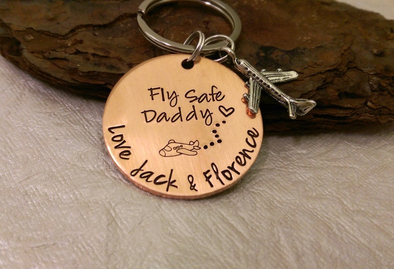 Personalized Travel Keychain Fly Safe Gift Ride Safe Etsy