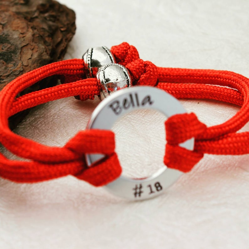 Sports Paracord Bracelet Soccer Bracelet Youth Softball Etsy