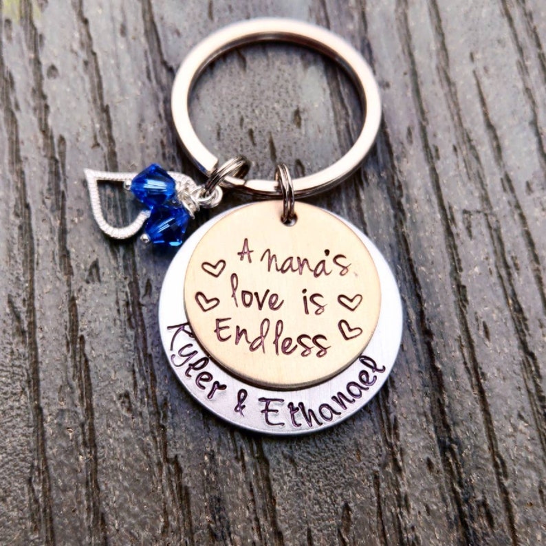 Nana Keychain Nana's Love is Endless Gift for Nana Etsy