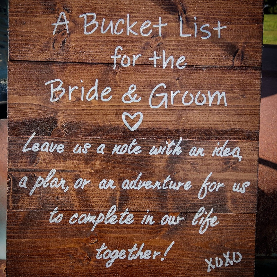 Bucket List Sign Wedding Table Sign Wedding Decor Rustic Etsy