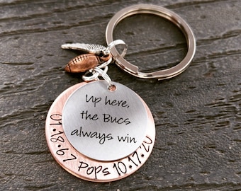 Memorial Keychain - Loss of Father - RIP Coach - Football Dad - Baseball Dad - Loss of Grandpa - Memorial Gift - Loss of Uncle - Football