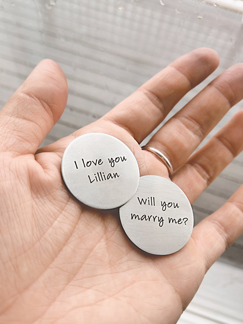 Personalized Pocket Coin Lucky Coin Gift for him Etsy