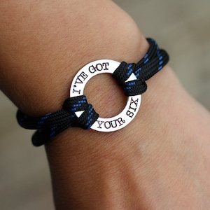 I've Got Your Six Bracelet - Police Wife Bracelet - Police Girlfriend Jewelry - Police Mom - Police Daughter - Police Son - Police Niece