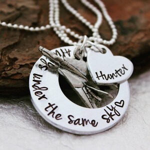 Marine Wife Necklace - Air Force Jewelry - Army Wife - Navy Wife - Deployment Jewelry - Military Relationship - Deployment Gift - Marine Mom