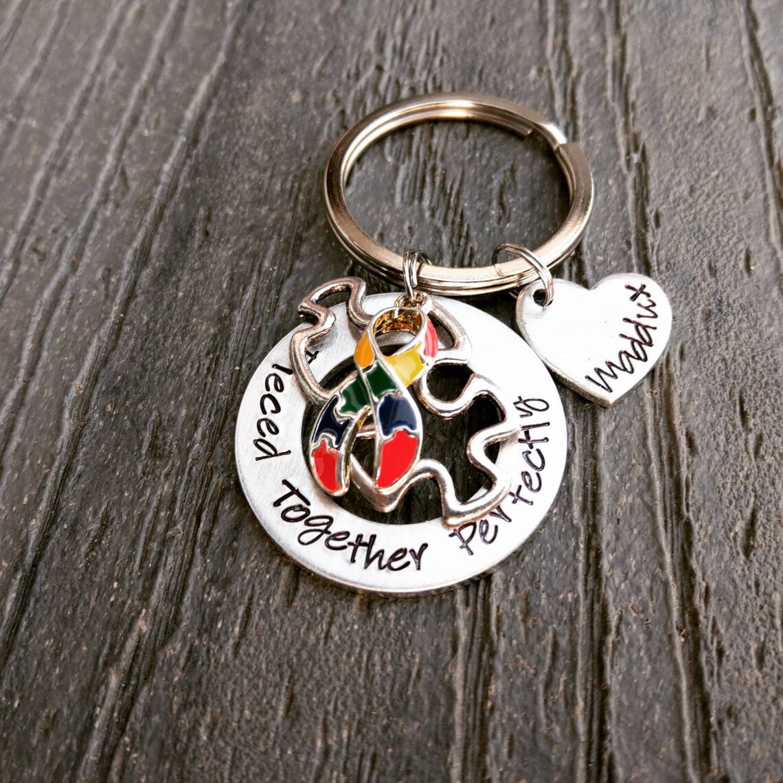 Autism Mom Keychain Autism Keychain Autism Awareness Etsy