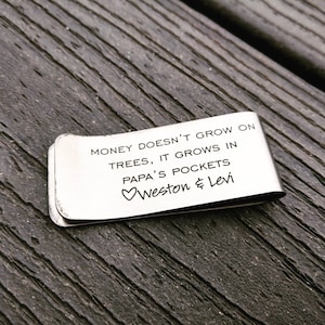 Papa Money Clip - Papa Git - Grandpa Money Clip - Grandpa Gift - Father's Day Gift - Pawpaw Gift - Dad Gift - Dad Money Clip - Personalized