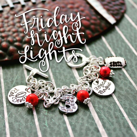 Football Charm Bracelet Football Bracelet Football Jewelry Team