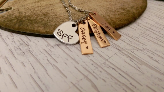 Etsy bff shop necklace