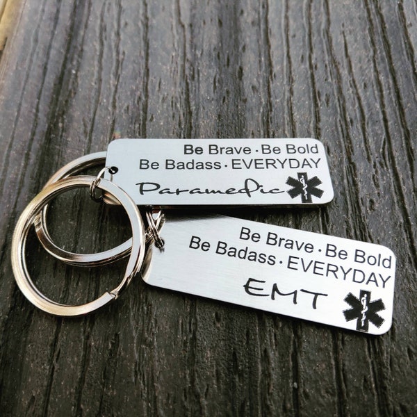 Paramedic Keychain - EMT Keychain - Paramedic Gift - EMT Gift - Paramedic Jewelry - EMT Jewelry - Paramedic Wife - Paramedic Graduation