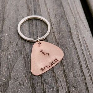 Grandpa Keychain Papa Keychain Papaw Gift for Dad Best Grandpa Guitar Pick Keychain Father's Day Gift Grandpa Gift Dad Gift image 8